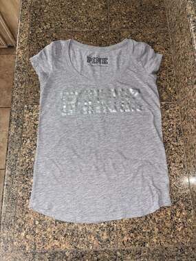 Victoria's Secret PINK I Only Sleep In Graphic T-Shirt Gray Size S